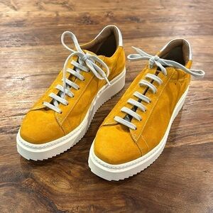 Homers Artisan Ista Suede Sneaker Size 37 1/2 in Mustard